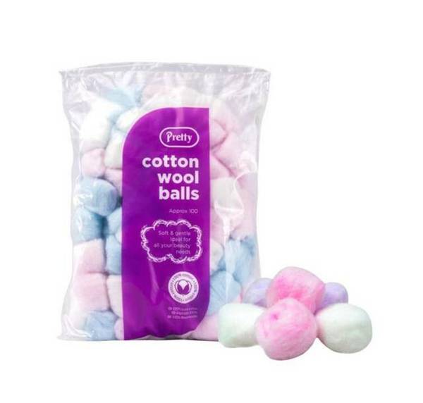 Pretty Color Cotton Balls - 100